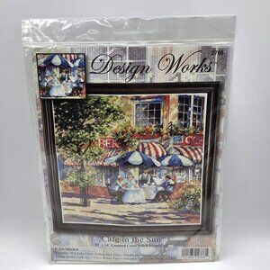 Design Works Counted Cross Stitch Kit Street Corner Cafe in the Sun by #2766 New